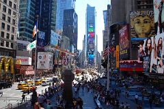 New York City Times Square 09A View South In Summer To 1 Times Square From Top Of Red Stairs